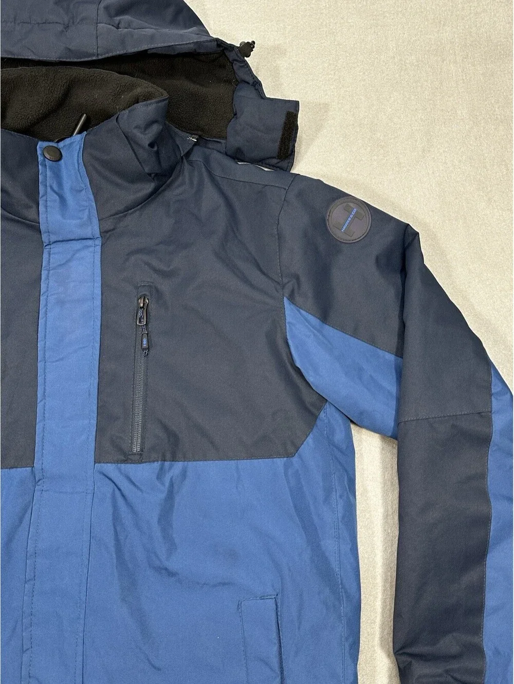 Hawke & Co Men’s Small Waterproof Insulated Hooded Jacket Blue Winter Coat